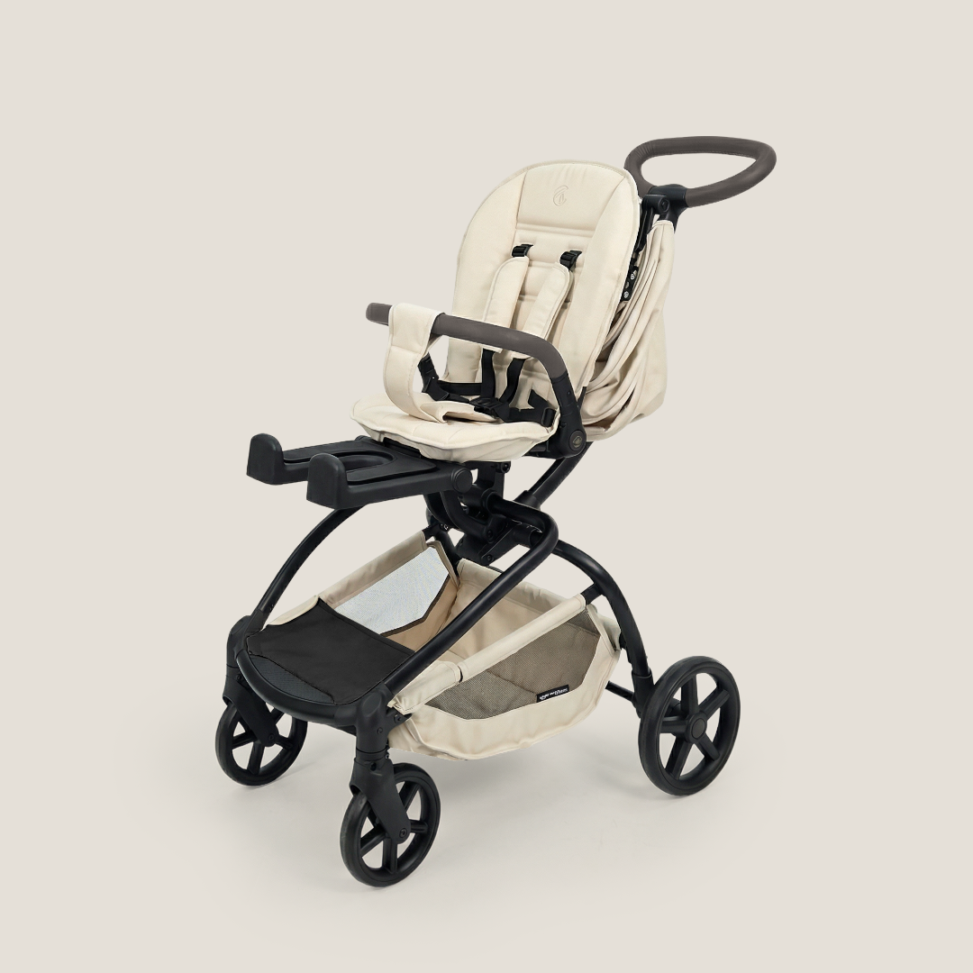 [누비앤타보] NUVY 트래블러S 큰아이까지 등하원 트라이크 유모카 S4 베이지 상세 이미지 2