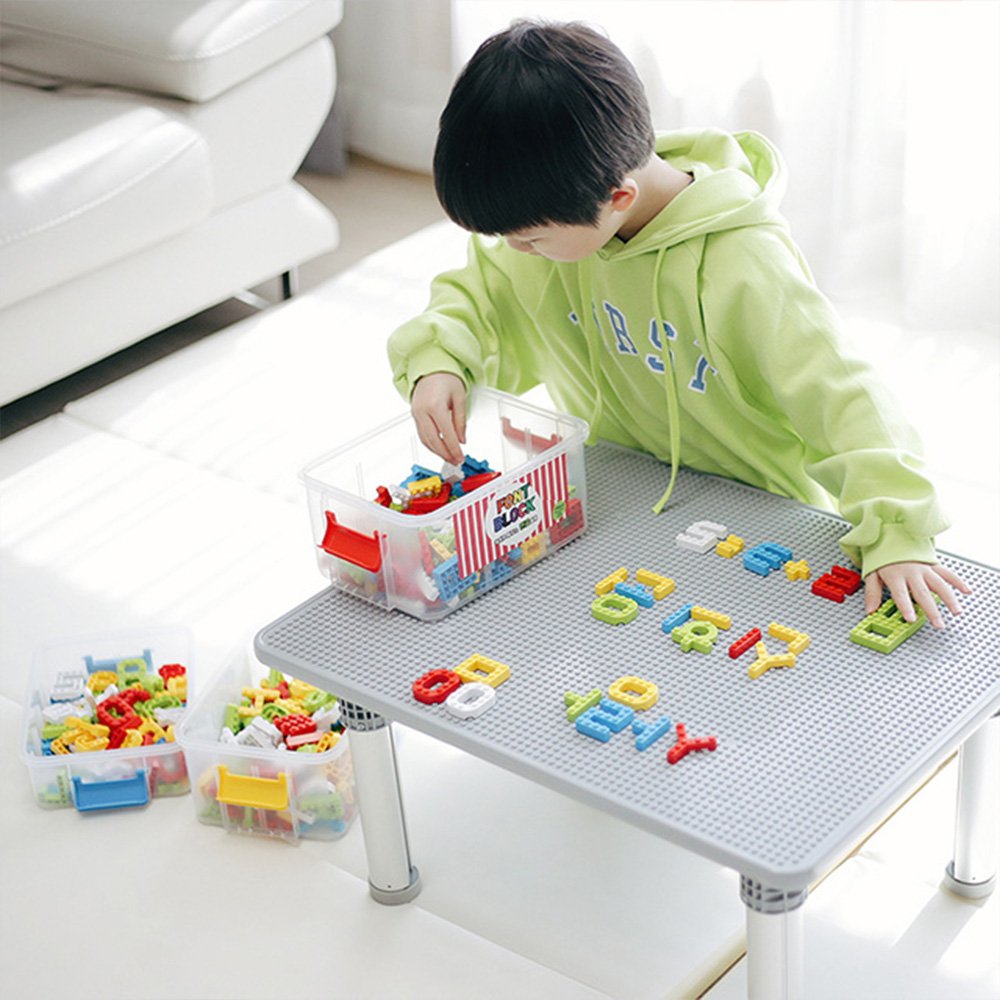 글자블럭+블럭테이블 풀패키지 395pcs  한글공부 영어 숫자 교구 레고호환 상세 이미지 2