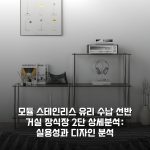 모듈 스테인리스 유리 수납 선반 거실 장식장 2단 상세분석: 실용성과 디자인 분석