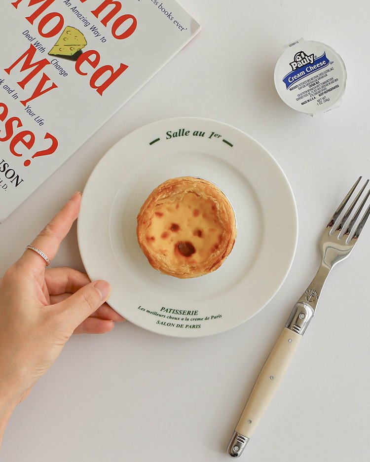 오데뜨 그린 레터링 플레이트 브런치 샐러드 디저트접시 (CMD0005) 상세 이미지 2