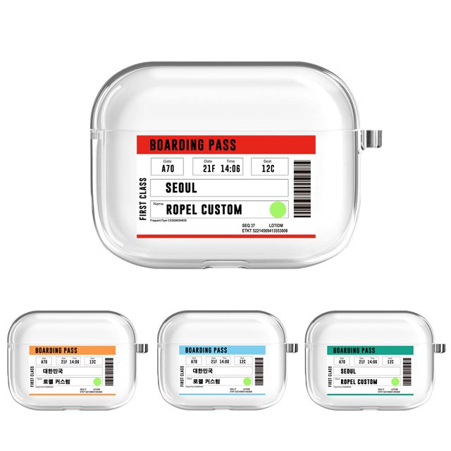 보딩패스 바코드 커스텀 주문제작 에어팟 프로 케이스 상세 이미지 2