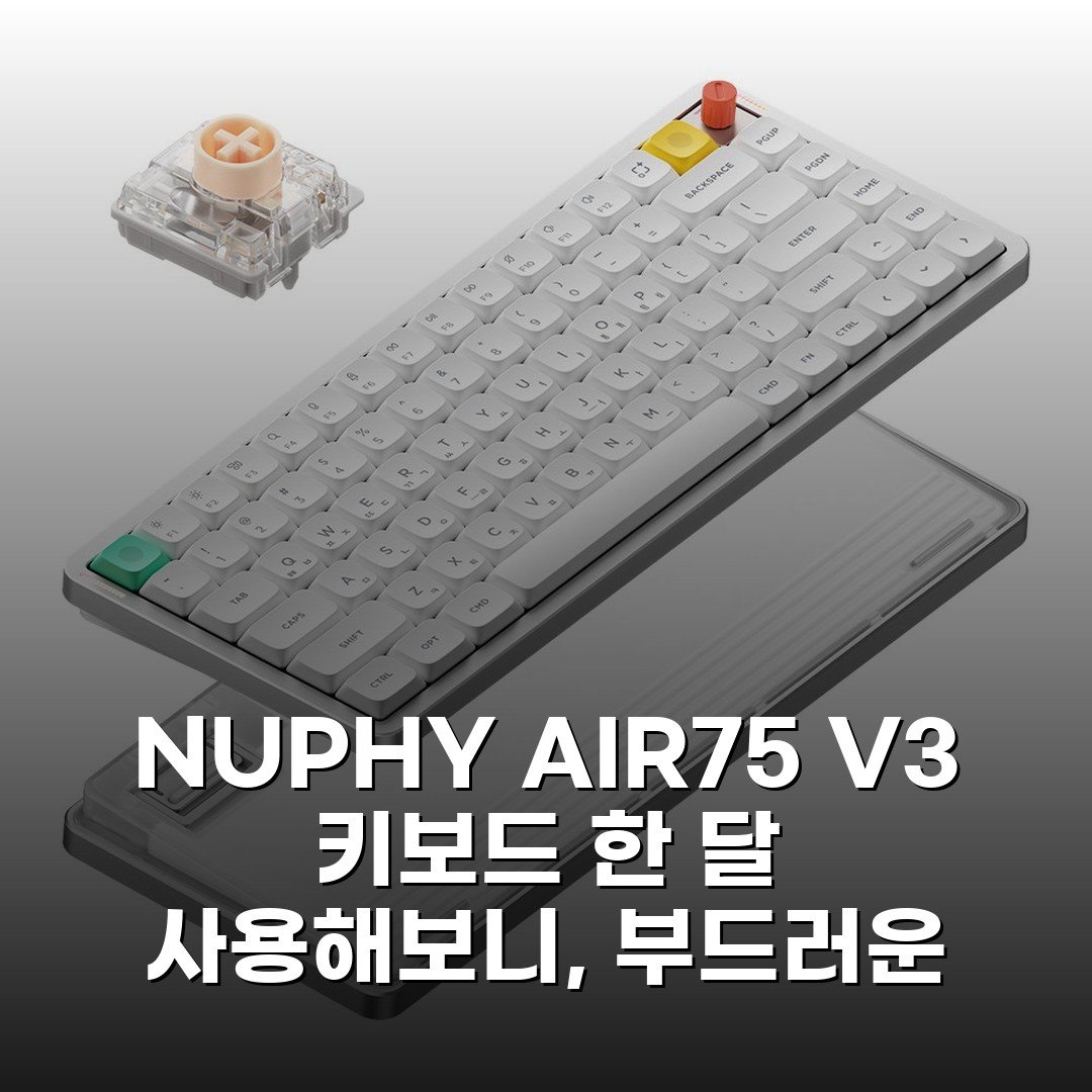 NUPHY AIR75 V3 키보드 한 달 사용해보니, 부드러운 타건감이 인상적이네요