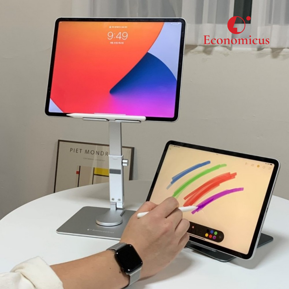 이코노미쿠스 태블릿거치대 아이패드 거치대 갤럭시탭 휴대용 책상 높이조절 패드 상세 이미지 1