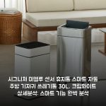 [시그니처] 미엘루 센서 휴지통 스마트 자동 주방 기저귀 쓰레기통 30L, 크림화이트 상세분석: 스마트 기능 완벽 분석
