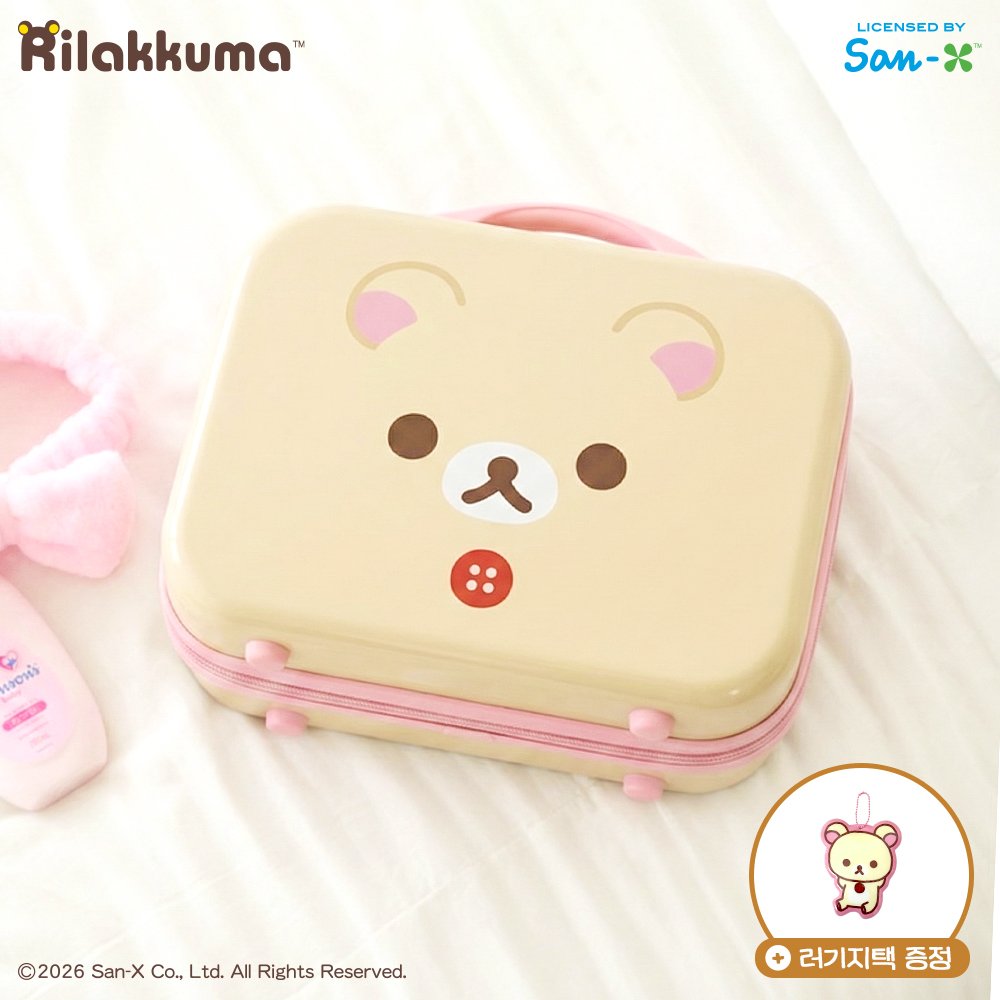 리락쿠마 레디백 네임택 세트 미니 캐리어 산엑스 캐릭터 여행 가방 굿즈 상세 이미지 2