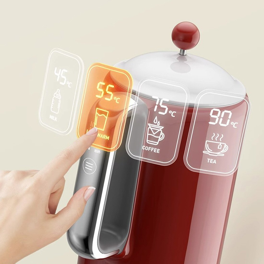 빈티지 통주물 전기포트 대용량 분유포트 보온 차탕기 온도조절 레벤호프 티메이커 1.5L 상세 이미지 2