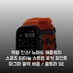 득템 찬스! 노마드 애플워치 스포츠 티타늄 스트랩 로키 포인트 – 마그마 블랙 버클 / 울트라 SE