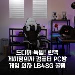 드디어 득템! 린백 게이밍의자 컴퓨터 PC방 게임 의자 LB48G 꿀템