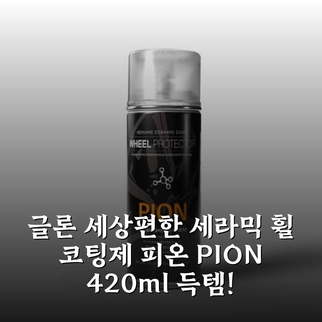글론 세상편한 세라믹 휠 코팅제 피온 PION 420ml 득템!