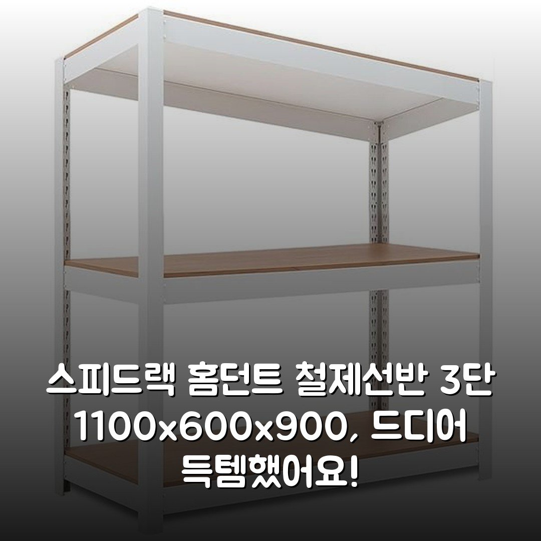 스피드랙 홈던트 철제선반 3단 1100x600x900, 드디어 득템했어요!