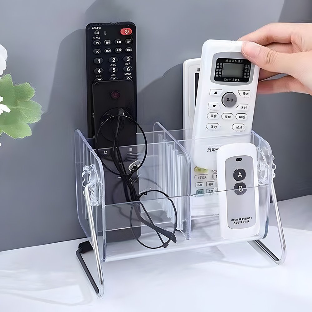 투명 아크릴 리모컨거치대 정리함 리모콘 수납함 다용도꽂이 보관함 연필꽂이 상세 이미지 2