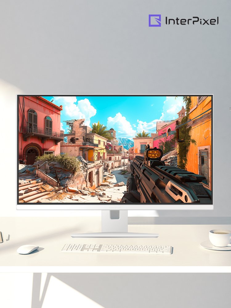 인터픽셀 IP2446 FAST IPS 180Hz 화이트 게이밍 모니터 59~61cm(24인치), 무결점 상세 이미지 1