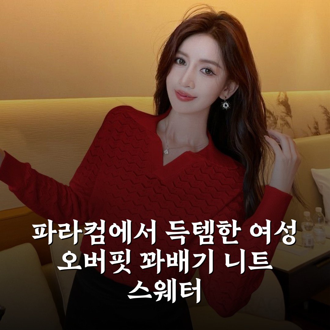 파라컴에서 득템한 여성 오버핏 꽈배기 니트 스웨터