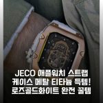 JECO 애플워치 스트랩 케이스 메탈 티타늄 득템! 로즈골드화이트 완전 꿀템
