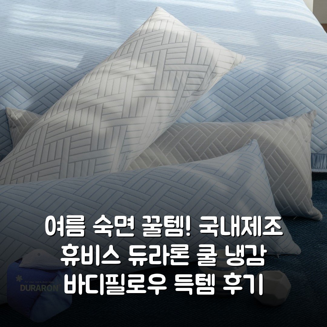 여름 숙면 꿀템! 국내제조 휴비스 듀라론 쿨 냉감 바디필로우 득템 후기