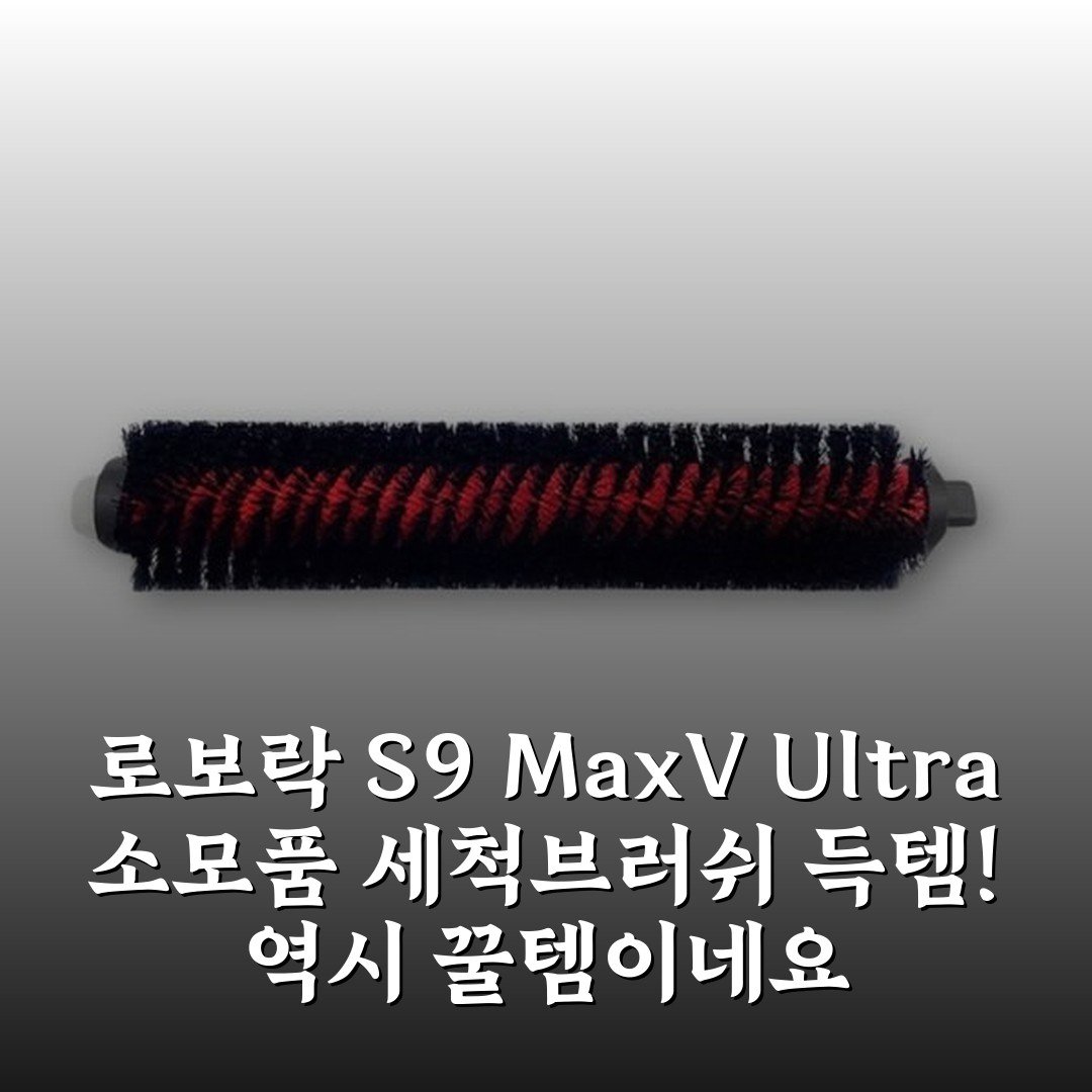 로보락 S9 MaxV Ultra 소모품 세척브러쉬 득템! 역시 꿀템이네요